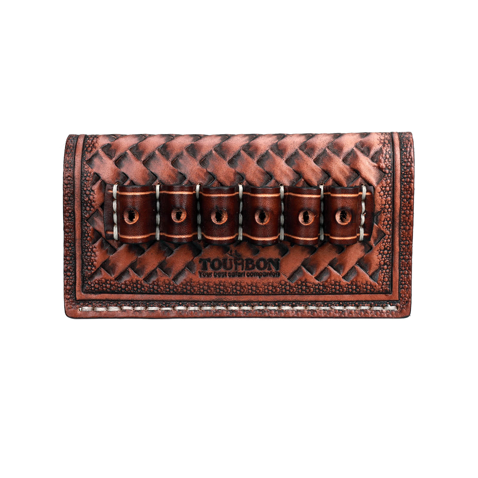 TOURBON Leather Cartridge Holder Belt Shell Slide Rifle Ammo Carrier for 30-06,270,6555,375,300,etc.